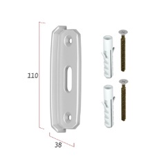 Contra Fechadura 1504A vidro alvenaria para fechadura 1520 Ipolímeros em Oferta na Shopee