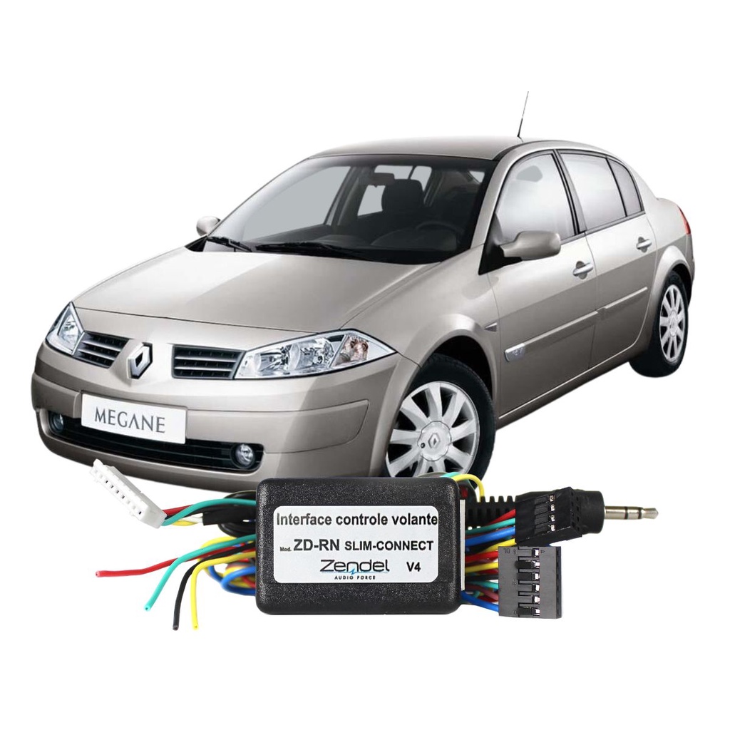 Interface Controle Som Volante Renault Megane 07 A 2010 2011 Central Controle de Som no Volante do Veículo