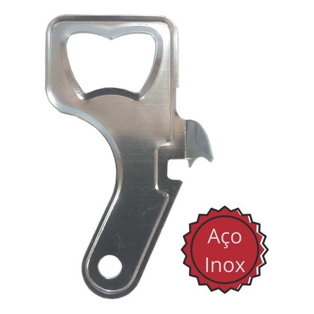 Abridor De Garrafa E Lata Combinado Inox