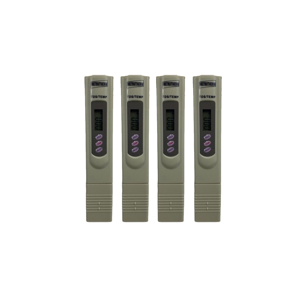 Kit 4 Medidor Tds Dureza D´Água Temperatura Condutividade Elétrica Ec Tds-110 Portátil Com Estojo