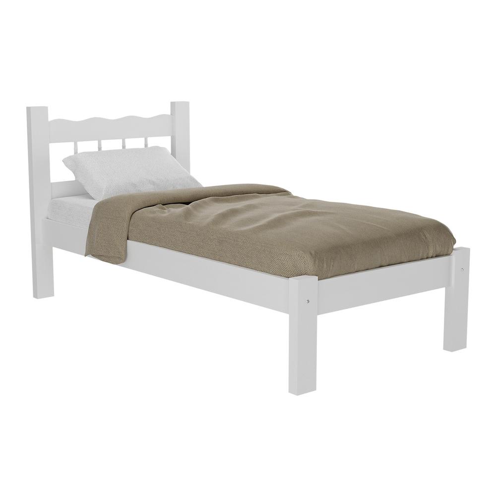 Cama Solteiro Madeira Maciça para Colchão 78/88 x 188cm Madri Multimóveis VCR4141 - Home & Living