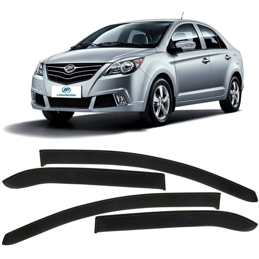 Calha De Chuva Defletor Lifan 530 2014 A 2018 4 Portas Fume Ecoflex 95.002A