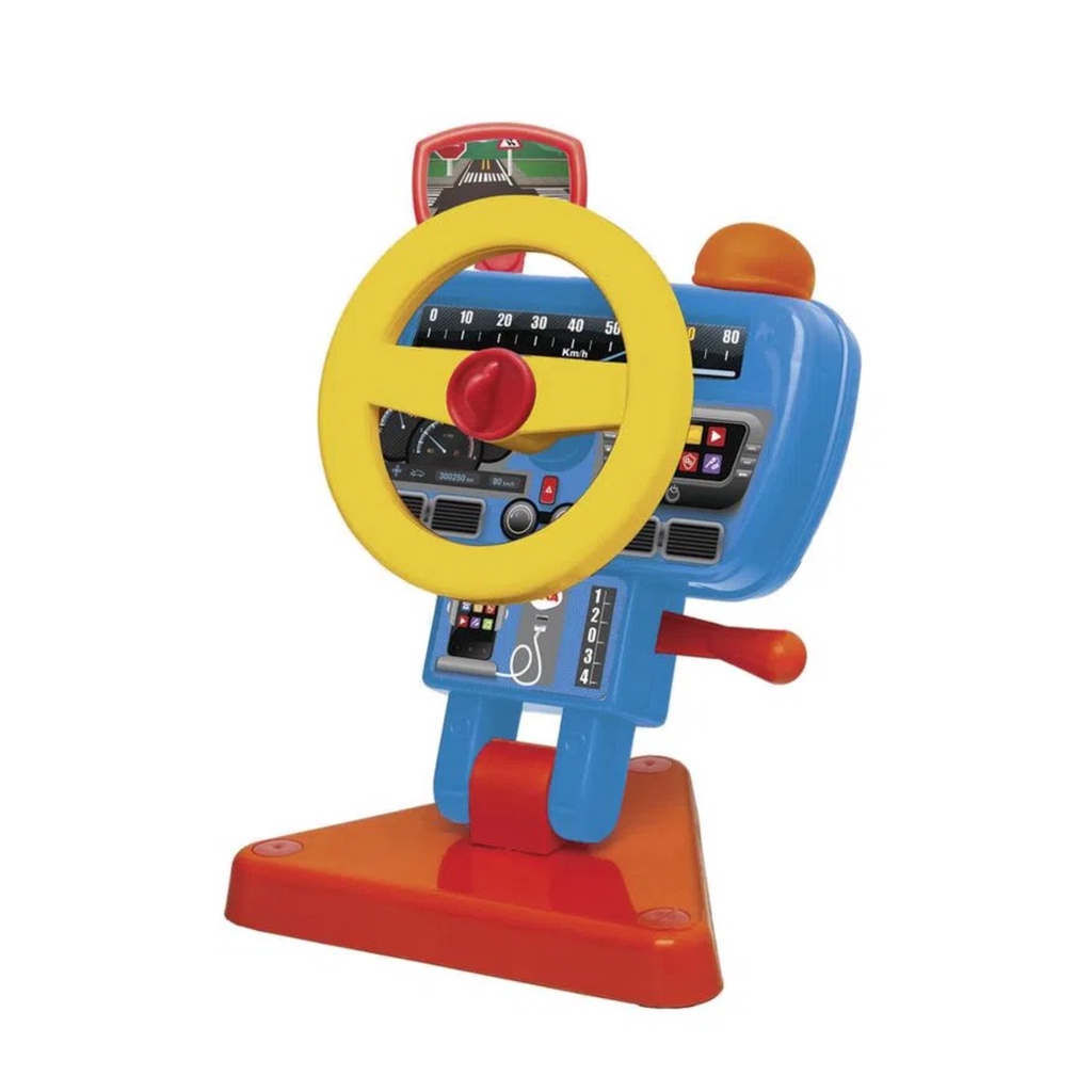Brinquedo Infantil Volante Fom Fom 26cm Plástico c/ Buzina, Marcha e Chave Som Elka 1181 em Oferta na Shopee