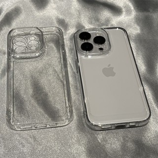 Capa De Telefone Simples E Avançada Compatível Com O iPhone 14 13 12 11 Pro Max Silicone Macia Transparente Anti-Queda Traseira