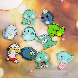 Brochura Dinossauro Pequeno Monstro Japonês E Coreano Acrílico Cartoon Badge Student Lovely Bag Pendants Pin