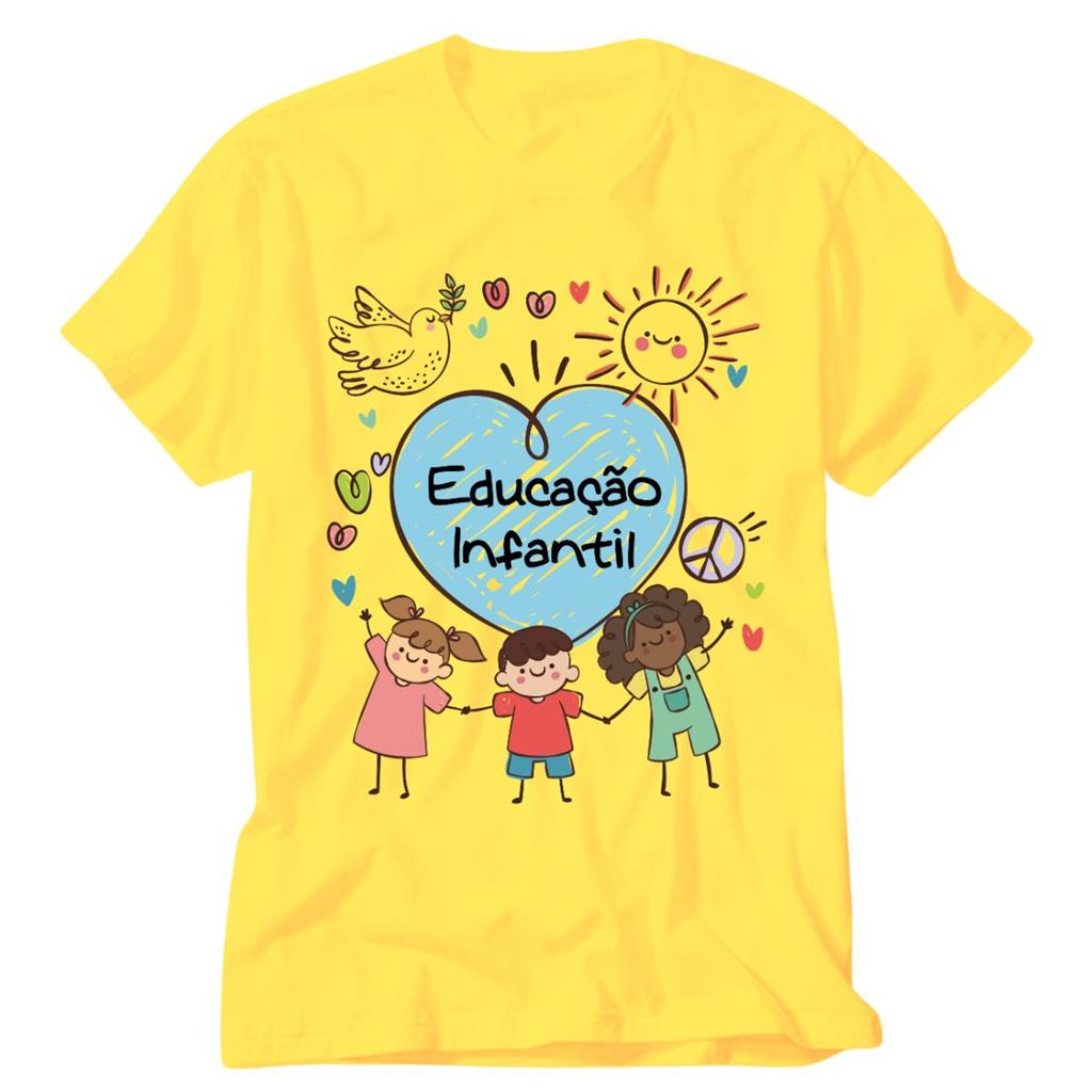 Camiseta Educacao Infantil amarela Professores