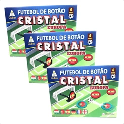 Kit 3x Futebol de Botão Cristal com 6 Times Europa Gulliver - 0350