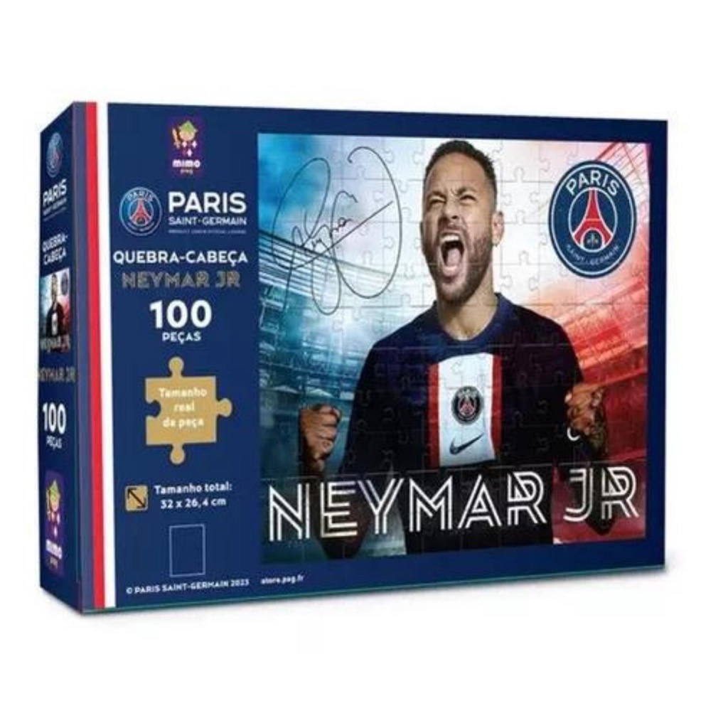 Quebra-Cabeça Neymar Jr. 100 Peças Puzzle, Desafie-se e Monte Coleção PSG Mimo Toys - 2300 em Oferta na Shopee