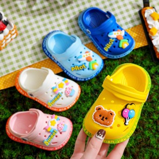 Sandálias Infantis De Verão Menino Bonitinho Mulas De Desenho Animado Baby Rubber Soft Sole Beach Slippers Flat Children