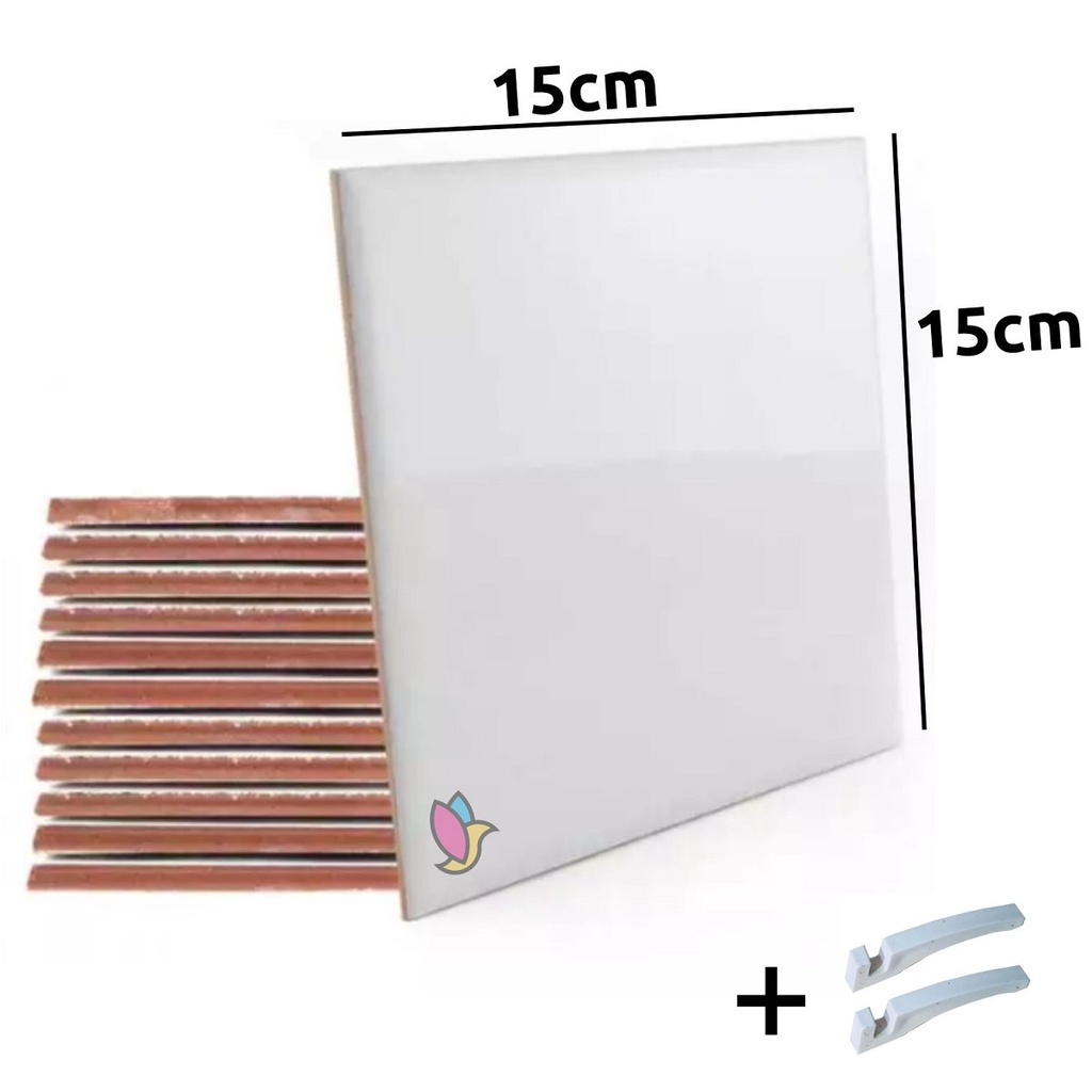 Kit 50 Azulejo Para Sublimação Eliane 15x15 Brilhante + Suportes em Oferta na Shopee