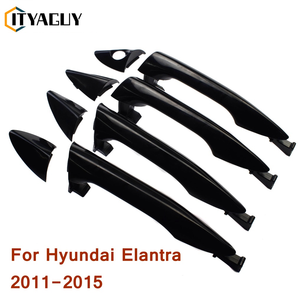 Conjunto De 4 Peças Porta Externa Traseira Esquerda Direita Preta Primada Para 2011-2016 Hyundai Elantra 2013-2014 Coupe 826523x0000 826623X020 836523X020 836623X020