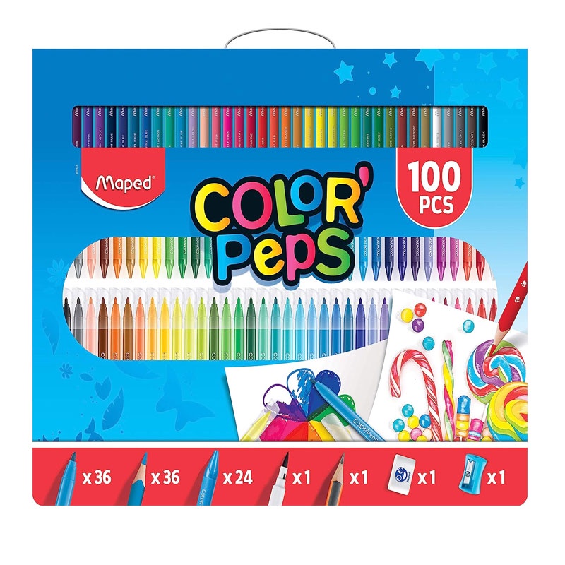Maleta de pintura Color''Peps com 100 peças 907003 Maped - Books & Magazines