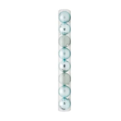 Bolas em Tubo Mint 10cm - 08 unidades - Cromus Natal - Rizzo