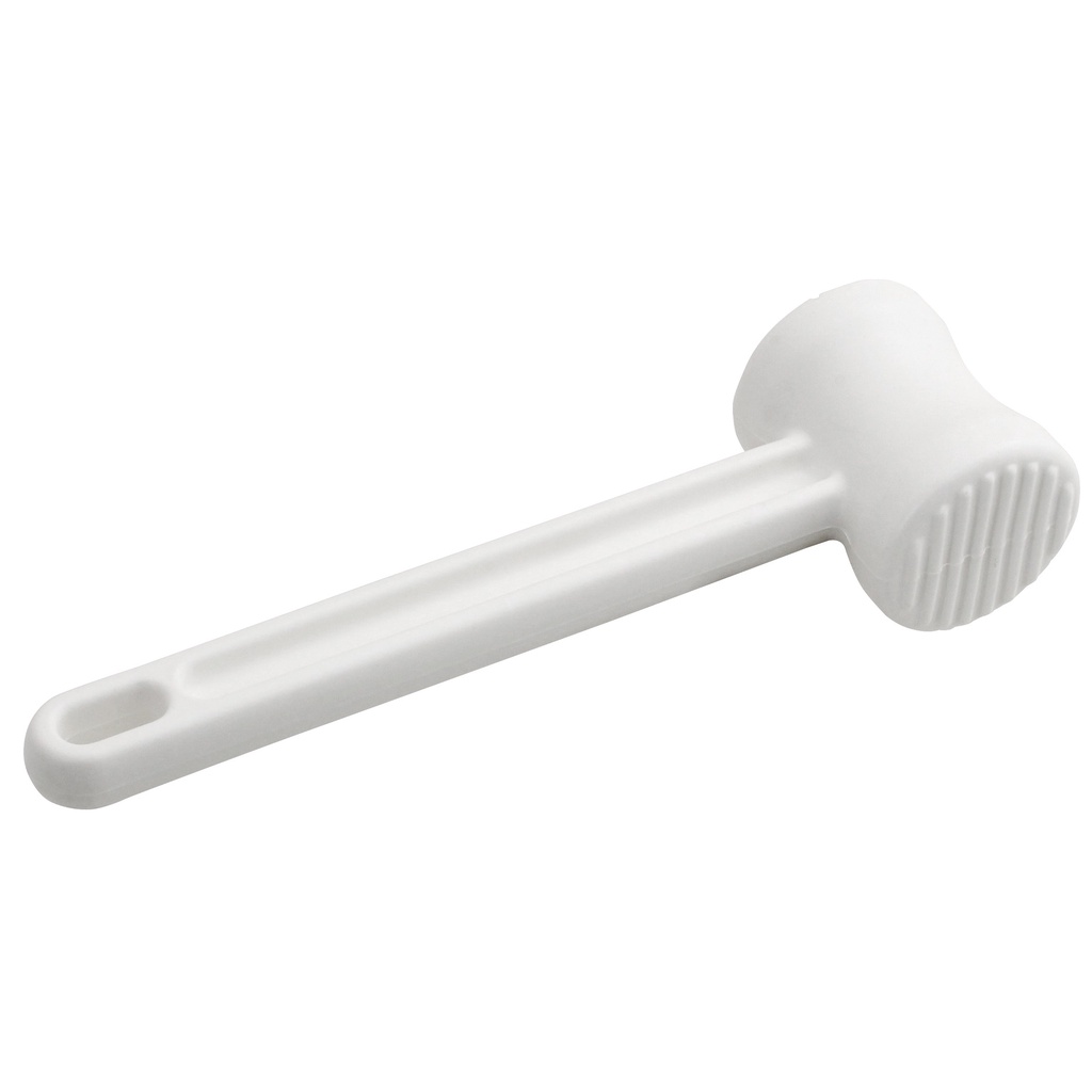 Batedor duplo de carnes bifes 28 cm branco polipropileno martelo amaciador
