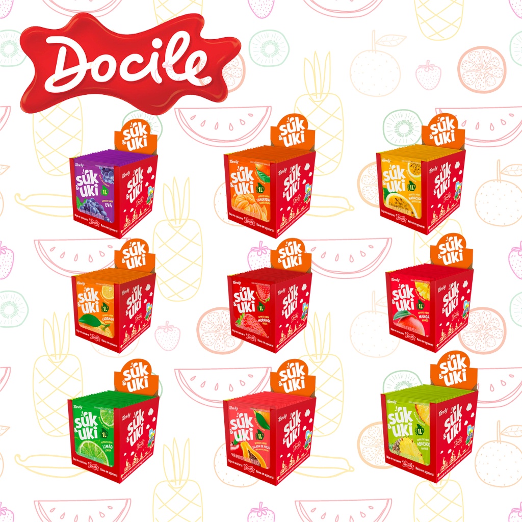 Refresco Em Pó Suk&Uki Docile c/15 em Oferta na Shopee