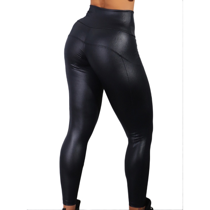 Calça Montaria Legging Fusô Preta Com Cirrê