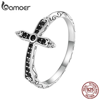 Bamoer Cross Ring Guard 925 Jóias De Prata Moda Itens Quentes Presentes Para Mulheres SCR930