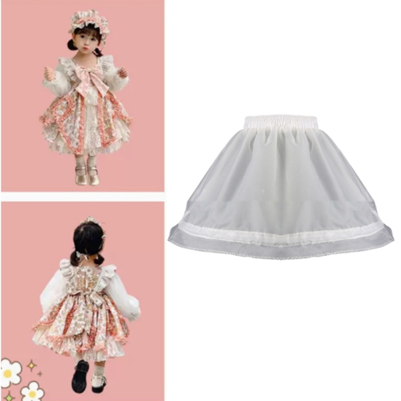 YOI Menina Crinolina Underskirt A Linha Anágua Curto Para Vestido Lolita Com H