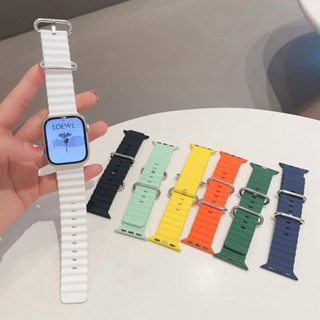 Cinta Oceânica Compatível Com iWatch 49mm 44mm 40mm 45mm 41mm 42 38 40 44 45mm Série De Fitas De silicone 8 7 6 3 se ultra 8 t500 t800 t900 NTL1