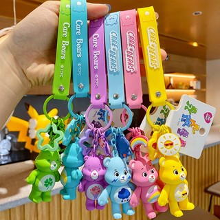 Chaveiro 3D Criativo Coração Urso Pingente De Bolsa De Pelúcia Arco-Íris , Coleção De 6 Cores Emocionais , Presente De F