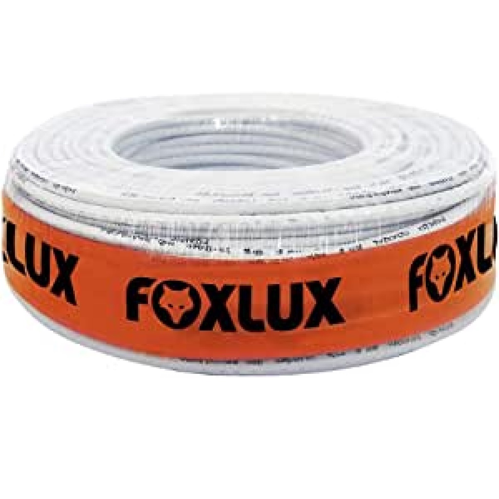Cabo Coaxial RG6 95% Foxlux 100m para TV Antena Parabólica e Sinal Baixa Interferência