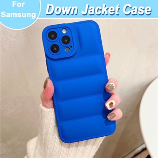 Para Samsung Galaxy A13 5G A11 A12 A23 A33 A53 A73 A22 A32 A42 A52 A52s A72 A31 A51 Retro Candy Color 3D Down Jacket Case De Telefone À Prova De Choque Olhos De Anjo Silicone Macio TPU Phone Casing