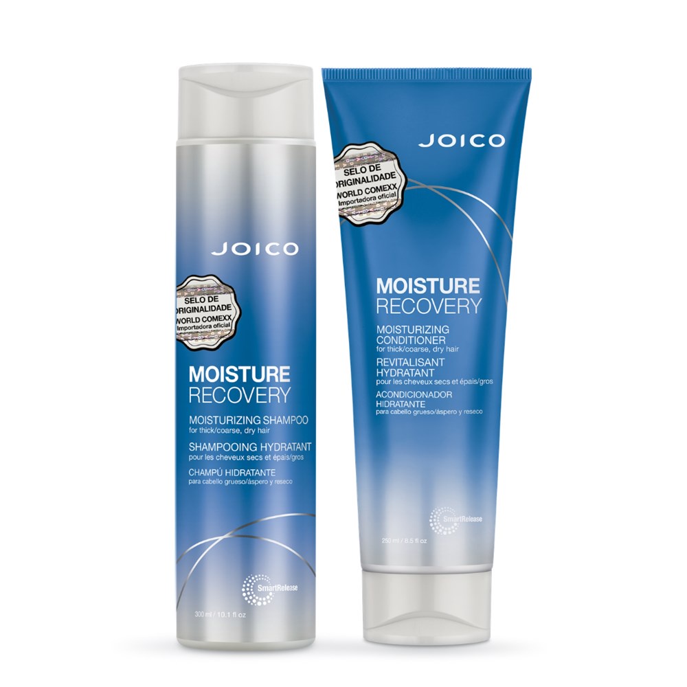 Kit Joico Moisture Shampoo e Condicionador - Hidratação Em Cabelos Grossos, Crespos e Cacheados em Oferta na Shopee