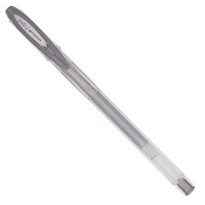 Caneta gel metálica signo 0.7mm UM-120NM Prata Uni-Ball
