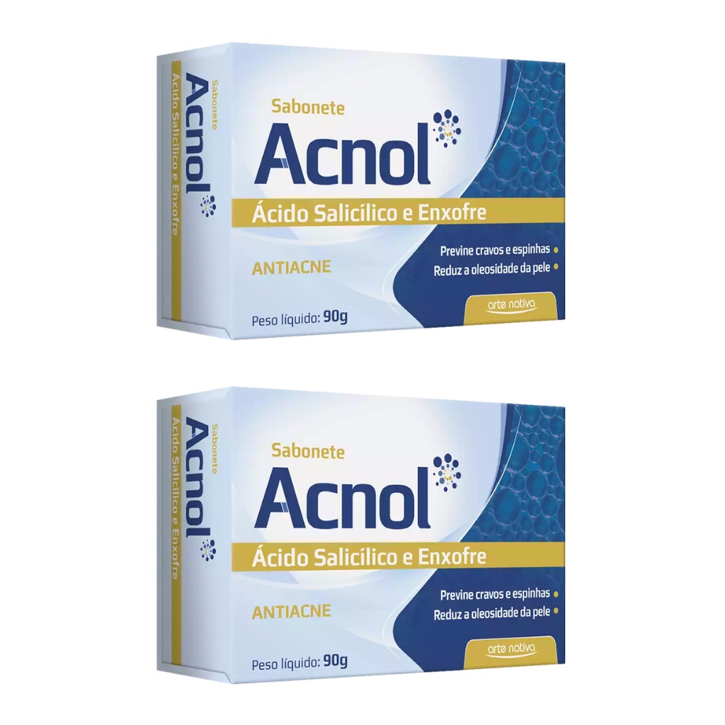 Kit 2x Sabonete Acnol Arte Nativa Combate Acne 90g