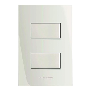 Conjunto 2 Interruptores Simples 10a 250v 4x2 Branco Alumbra
