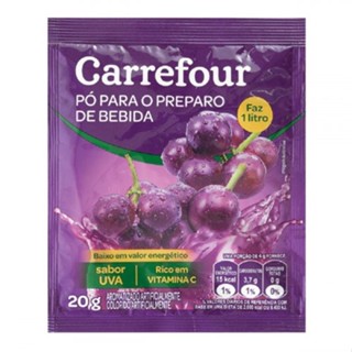 Refresco em Pó Sabor Uva Carrefour 20g
