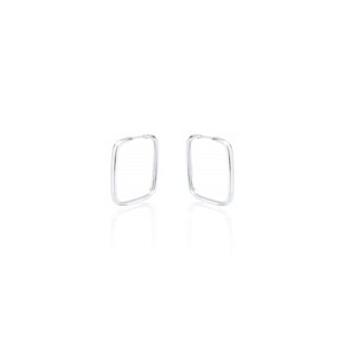 Brincos argola prata 925 quadrado 14mm