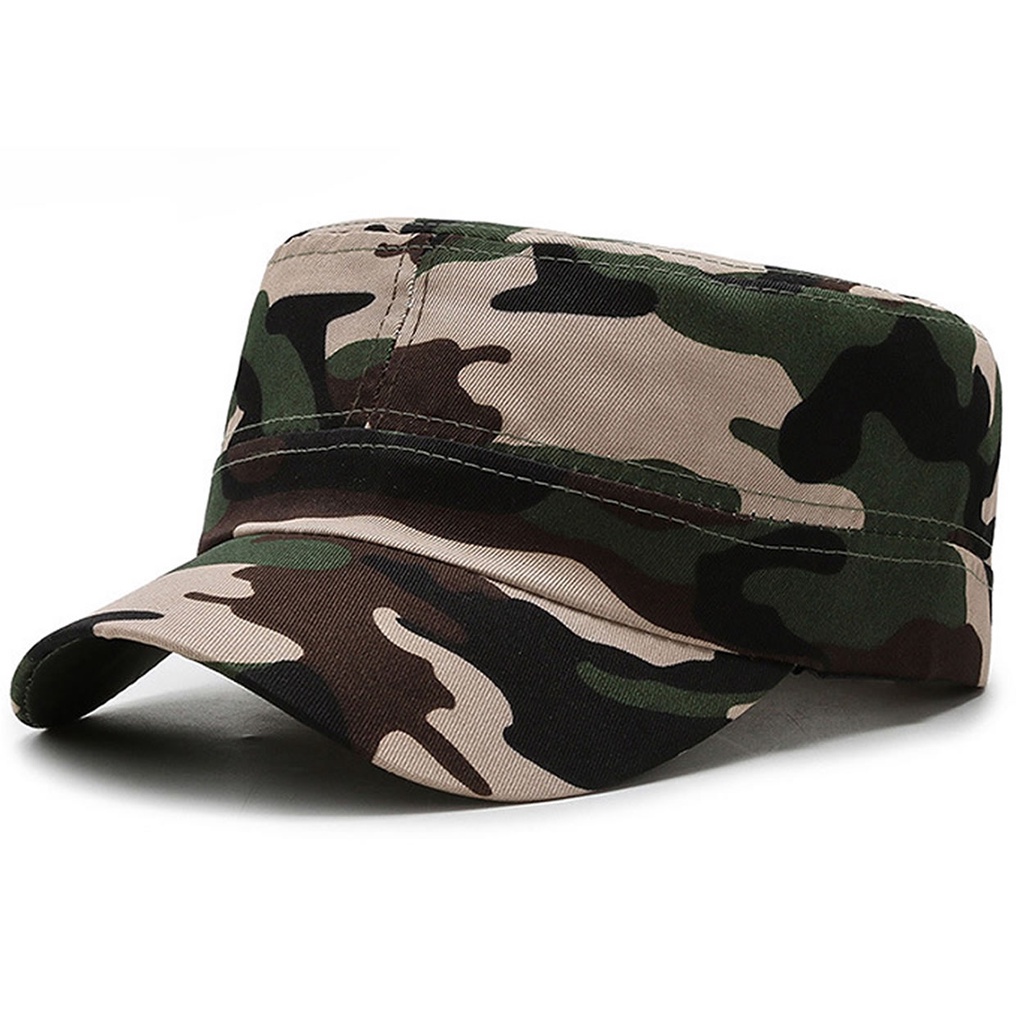 Boné Quepe Modelo Militar Camuflado Woodland Cap Aba Curva