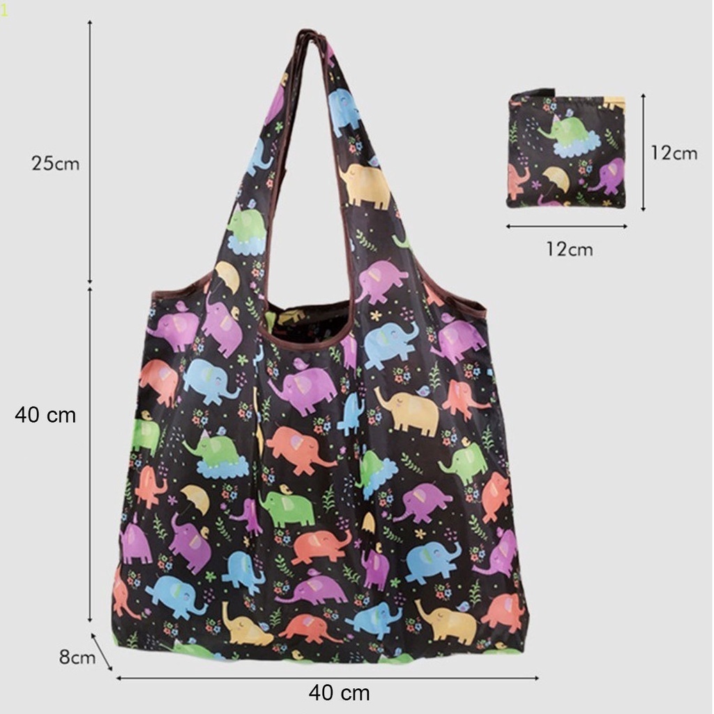 Mochila Dobrável de Ombro Reutilizável Praia e Compras COR E PADRÃO ALEATÓRIO SU — imagem 2 de 2