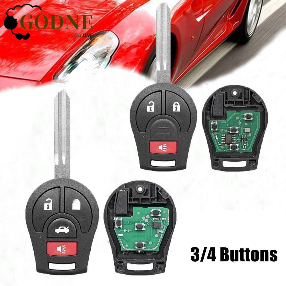 GODNESSFO Chave Remota Para Carro , Preta , Peças Automóveis ID46 Chip CWTWB1U751 CWTWB1U761 ABS Nissan Sylphy Cube