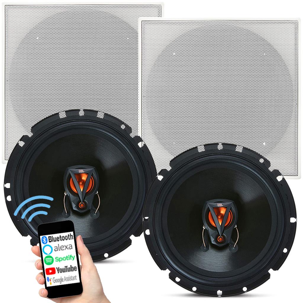 Kit Caixa De Som Ativa Bluetooth + Passiva Jbl Embutir Teto