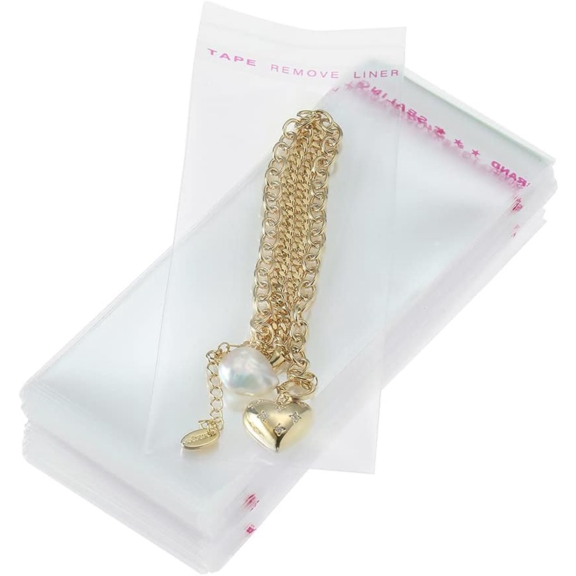 Saco Adesivado Kit Com 100 Transparente Plástico Com Aba DV