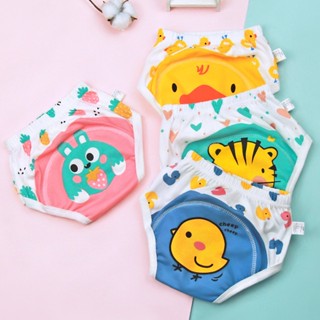 Fraldas De Bebê Potty Toilet Calças De Treinamento Cartoon Meninas Roupa Íntima Algodão Tpu À Prova D