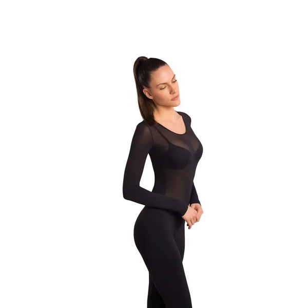 Blusa Segunda Pele Manga Longa Feminina Adulto Microfibra Transparente Loba 00845