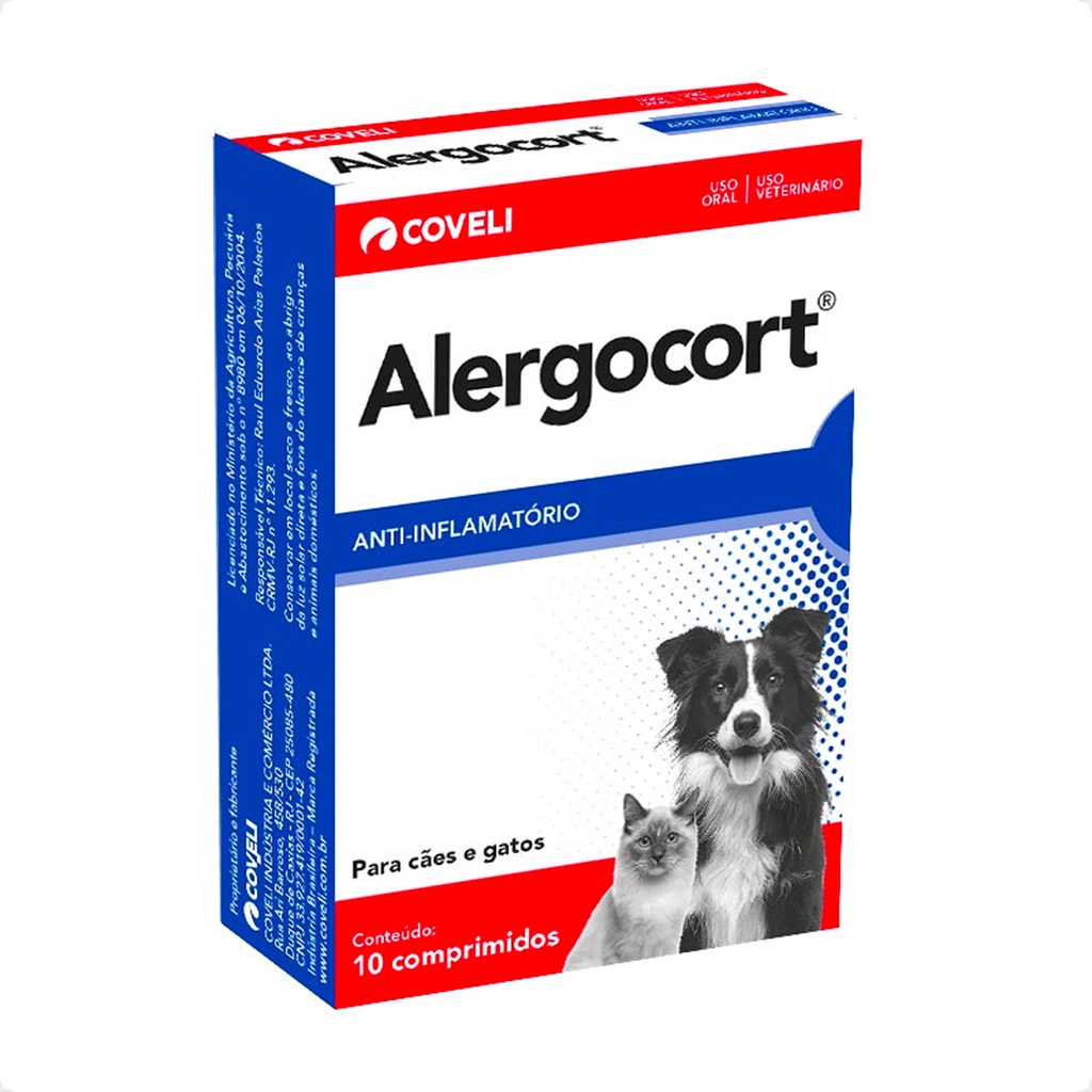 Alergocort Coveli para Cães e Gatos - 10 Comprimidos