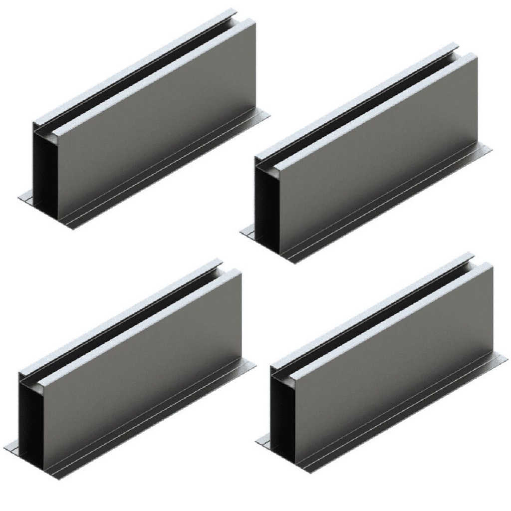Estrutura Suporte Mini Trilho Fixador Placa Painel Solar Telha Metálica | Perfil Master | Kit 04 Un