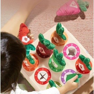Brinquedos De Puxar Rabanete Para Bebês Educação Infantil Puzzle Em Forma De Número Cognição De Cor