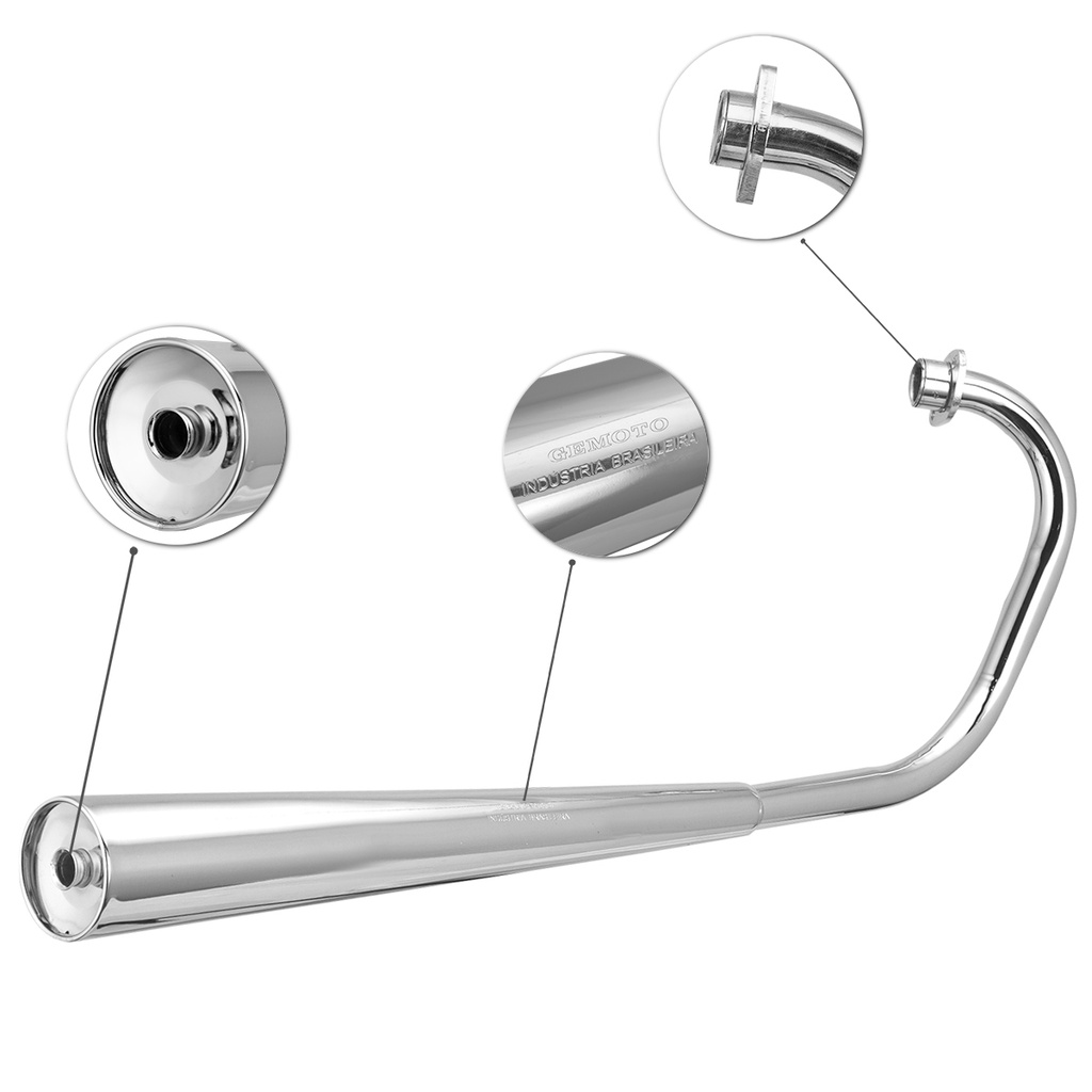 Escapamento Escape Gemoto Titan Ks  Es 150 2009 - 2013 / Fan 150 Mix 2010 - 2013 Ml 1 Abafador em Oferta na Shopee