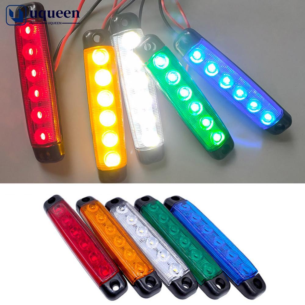 UQUEEN 1PC Indicadores De Marcação Lateral Do Reboque De Caminhão 6LED 24V Luz De Sinalização De Advertência Da Traseira P8R7