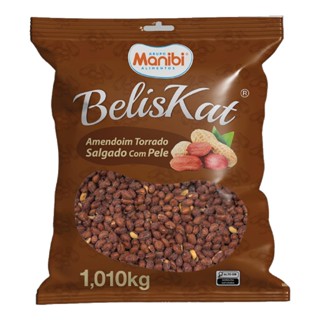 Amendoim Torrado Salgado Temperado Com Pele Com Sal Beliskat 1kg