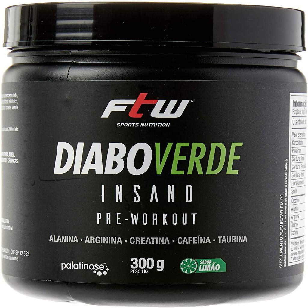 Diabo Verde Pre Treino Sabor Limão 300 G