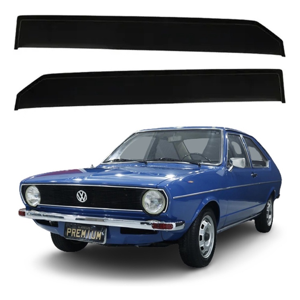 Calha De Chuva Defletor Passat 1975 A 1990 2 Portas Acrílico Fume Ecoflex 40.023A