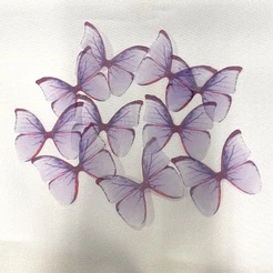 Enfeite Tecido Decorativo Borboleta 4cm Lilás - ArtLille - 10 Uni - Rizzo
