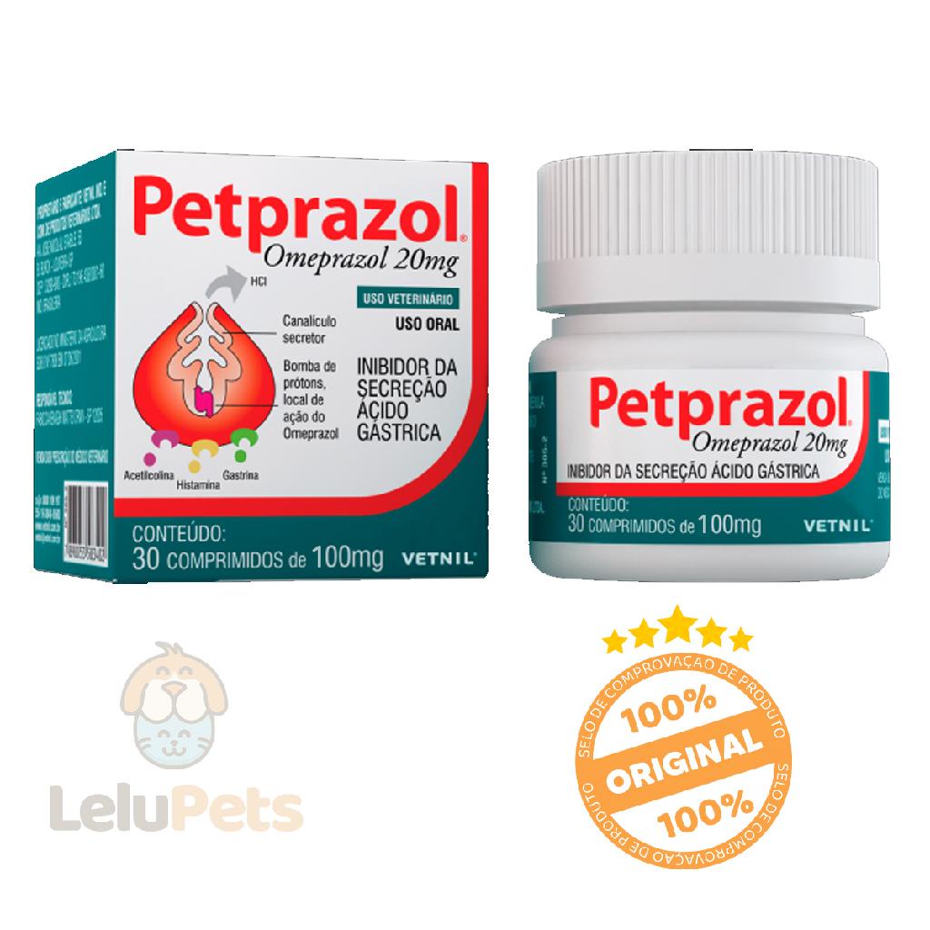Omeprazol para Cães e Gatos Vetnil Petprazol 10mg 30 Comp - Pets