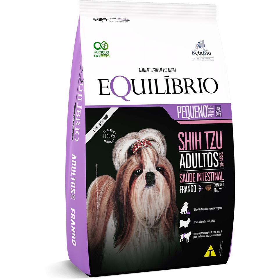 EQUILÍBRIO CÃES PORTE PEQUENO ADULTO SHIH TZU FRANGO 2,5KG